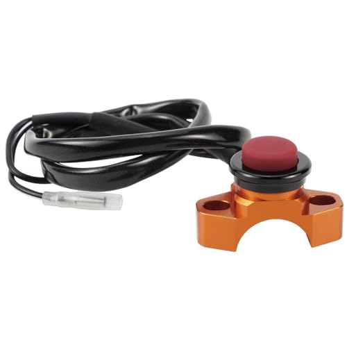 Red Engine Stopp Start Töten Sie Druckknopfschalter kompatibel mit excf yzf yz crf crf Motorrad Motorradfahrrad von Straßenfahrzeugen(Orange) von MHJOUZSKB