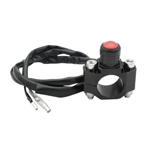 Universal Motorcycle Engine Stopp Start Tötungsschalter 7/8 -Zoll 22 mm Momentan Druckknopf kompatibel mit den meisten Fahrrädern(Black) von MHJOUZSKB