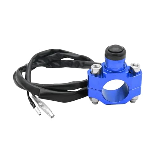 Universal Motorcycle Engine Stopp Start Tötungsschalter 7/8 -Zoll 22 mm Momentan Druckknopf kompatibel mit den meisten Fahrrädern(Blue) von MHJOUZSKB