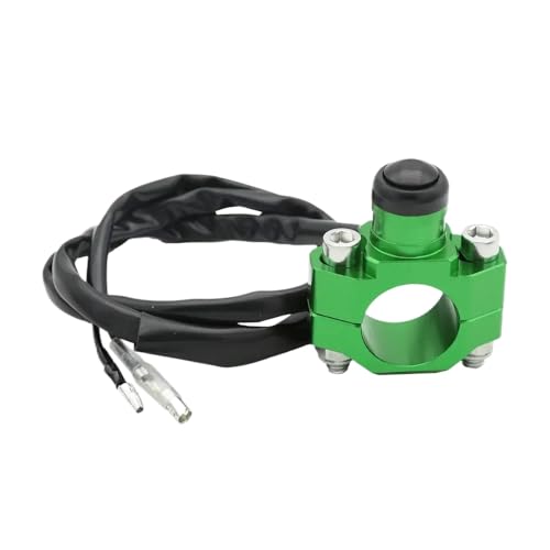 Universal Motorcycle Engine Stopp Start Tötungsschalter 7/8 -Zoll 22 mm Momentan Druckknopf kompatibel mit den meisten Fahrrädern(Green) von MHJOUZSKB