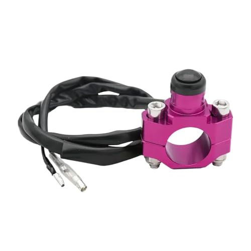 Universal Motorcycle Engine Stopp Start Tötungsschalter 7/8 -Zoll 22 mm Momentan Druckknopf kompatibel mit den meisten Fahrrädern(Purple) von MHJOUZSKB