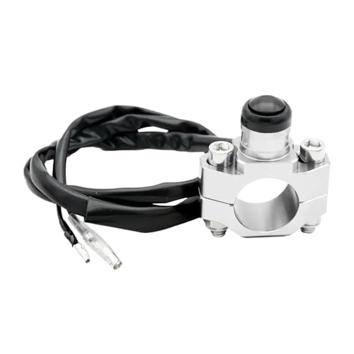 Universal Motorcycle Engine Stopp Start Tötungsschalter 7/8 -Zoll 22 mm Momentan Druckknopf kompatibel mit den meisten Fahrrädern(Silver) von MHJOUZSKB