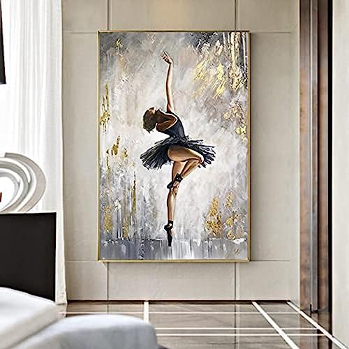 MHLCMG Leinwand Malerei Abstrakte Ballett Mädchen Bilder Wandkunst Tanzende Ballerina Poster Kunstdruck Bild Wand Wohnzimmer Schlafzimmer Dekor Kein Rahmen (20X30CM) von MHLCMG