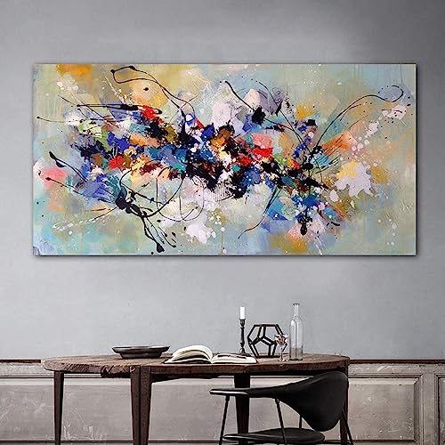 MHLCMG Leinwand Malerei Abstrakte Bunte Bilder Wandkunst Kunst Poster Kunstdruck Bild Wand Wohnzimmer Schlafzimmer Dekor Kein Rahmen (60X120CM) von MHLCMG