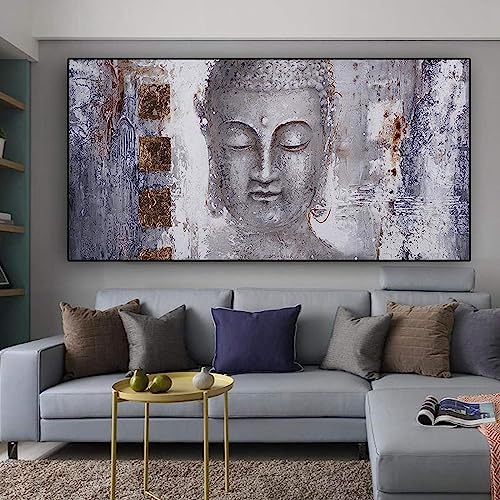 MHLCMG Leinwand Malerei Abstraktes Buddha Bilder Wandkunst Religiöse Poster Kunstdruck Bild Wand Wohnzimmer Schlafzimmer Dekor Kein Rahmen (40X80CM) von MHLCMG