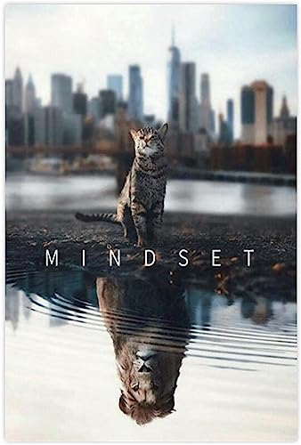 MHLCMG Leinwand Malerei Moderne Motivationsposter Positive Mindset Bilder Wandkunst Katze Tiger Tier Poster Kunstdruck Bild Wand Wohnzimmer Schlafzimmer Dekor Kein Rahmen (20X30CM) von MHLCMG