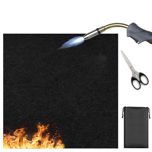 MHMondawn Hochwertige Lötmatte, Feuerfeste Unterlage, Grillmatten, Feuerfeste Matte 60 * 60cm – 5mm dick, mit Schere, Ideal für Kaffeemaschine, Küchen- und Grillbereich von MHMondawn