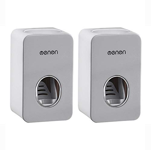 MHTECH Wall Mount Automatic Zahnpastaspender-Wasserdicht und Staubdicht Grau-2 Pack von MHTECH