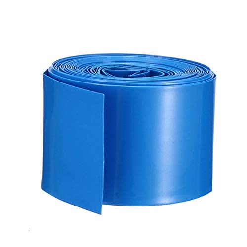 MHUI Batterie PVC Wärmeschrumpfrohr Dick 0,12/0,13 mm Schrumpffolie Blau 5 Breite Optional (Länge 1 M),140mm X 0.13mm von MHUI