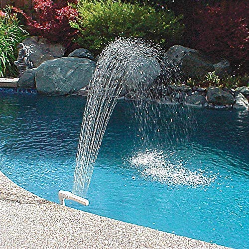 MHUI Wasser Spay Wasserfall Pool Brunnen Ausrüstung Wasserfall Spray Teich-Brunnen-Wasser-Spaß Sprinkler U-Bahn-Above in Boden für Schwimmbäder Zubehör (weiß) von MHUI
