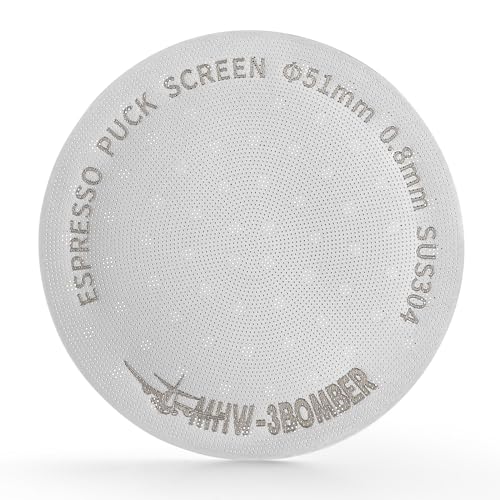 MHW-3BOMBER Puck Screen 51mm, 0.8mm Edlstahl 180μm Espresso Sieb für Siebträger, Espresso zubehör Metall Kaffeefilter Wiederverwendbare Espressofilter für 51mm Portafilter Modell: FG5580S-OS MHW-3BOMBER Puck Screen 51mm, 0.8mm Edlstahl 180μm Espresso Sieb für Siebträger, Espresso zubehör Metall Kaffeefilter Wiederverwendbare Espressofilter für 51mm Portafilter Modell: FG5580S-OS von MHW-3BOMBER