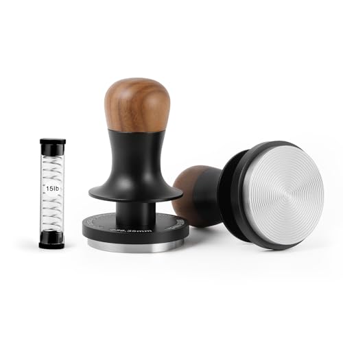 MHW-3BOMBER 51mm Kaffee Tamper 2.0, Konstanter Druck Espresso Tamper mit Sound Feedback, Eingebaute 3 federbelasteten 15lbs/30lbs 51mm Espresso Stampfer, Modell: T6174T von MHW-3BOMBER
