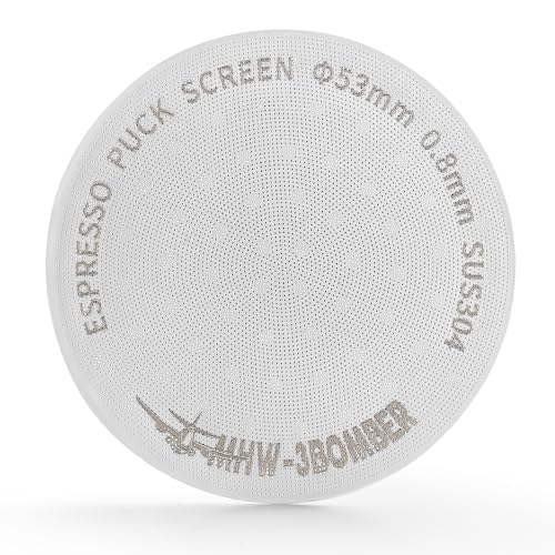 MHW-3BOMBER Puck Screen 54mm, 0.8mm Dicke Espresso Sieb für Siebträger, 180μm Edlstahl Espresso Puck Screen, Espresso Zubehör, Barista Zubehör, Filter für 54mm Portafilter Modell: FG5591M-OS von MHW-3BOMBER