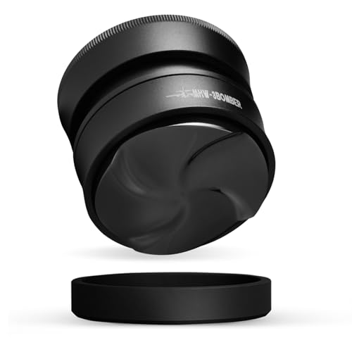 MHW-3BOMBER Astra 51mm Kaffeeverteiler, Gravity Espresso Tool mit adaptiver Höhe, Coffee Leveler für 51mm Siebträger, Präzises Barista-Tool für perfekte Extraktion, Schwarz, Modell: T7019-OS von MHW-3BOMBER
