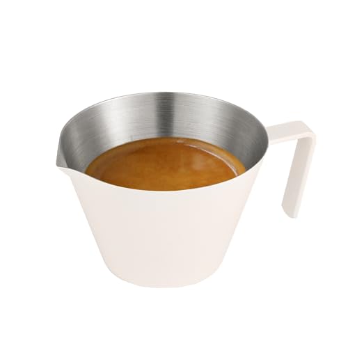 MHW-3BOMBER Espressotassen 100ml（3.3 oz) mit EdlStahlgriff, Kaffee Messglas Kännchen rostfreie Stähle Espresso-Messbecher Espresso Messbecher, Soßenbecher Dipschalen 100ml Modell: G5699W von MHW-3BOMBER