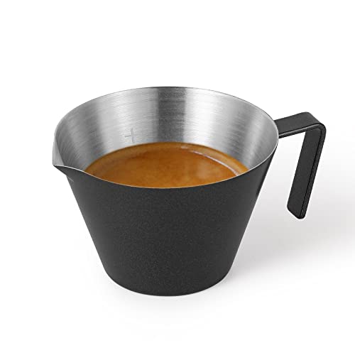 MHW-3BOMBER Espressotassen 100ml（3.3 oz) mit EdlStahlgriff, Kaffee Messglas Kännchen rostfreie Stähle Espresso-Messbecher Espresso Messbecher, Soßenbecher Dipschalen 100ml Modell: G5141B von MHW-3BOMBER