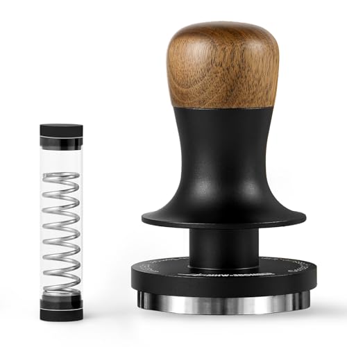MHW-3BOMBER 58mm Kaffee Tamper, Konstanter Druck Espresso Tamper eingebaute 3 federbelasteten 15/30lbs 58,35 Tamper mit Sound Feedback für Home Barista, Espresso Zubehör Schwarz Modell: T6172T von MHW-3BOMBER