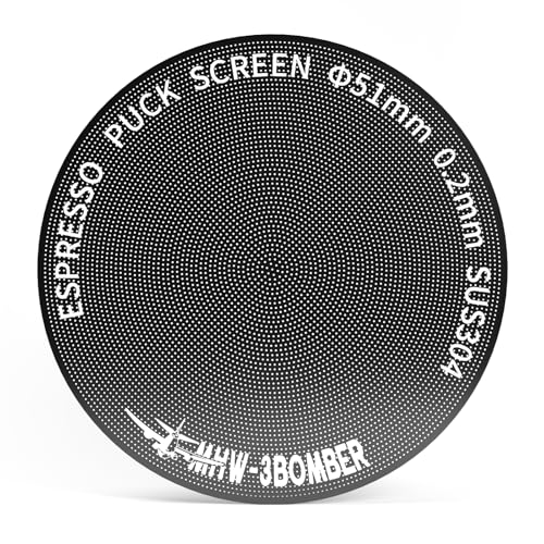 MHW-3BOMBER Puck Screen 51mm – 0,2mm Ultrafeines Titan-beschichtetes Espresso Sieb, Wiederverwendbarer Metallfilter für 51mm Siebträge, Espresso Zubehör für Baristas, Modell: FG5642-OS MHW-3BOMBER Puck Screen 51mm – 0,2mm Ultrafeines Titan-beschichtetes Espresso Sieb, Wiederverwendbarer Metallfilter für 51mm Siebträge, Espresso Zubehör für Baristas, Modell: FG5642-OS von MHW-3BOMBER