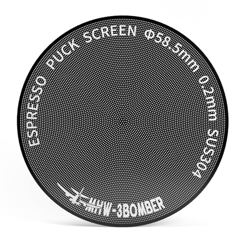 MHW-3BOMBER Puck Screen 58,5mm – 0,2mm Ultrafeines Titan-beschichtetes Espresso Sieb, Wiederverwendbarer Metallfilter für 58mm Siebträge, Espresso Zubehör für Baristas, Modell: FG5642-OS MHW-3BOMBER Puck Screen 58,5mm – 0,2mm Ultrafeines Titan-beschichtetes Espresso Sieb, Wiederverwendbarer Metallfilter für 58mm Siebträge, Espresso Zubehör für Baristas, Modell: FG5642-OS von MHW-3BOMBER