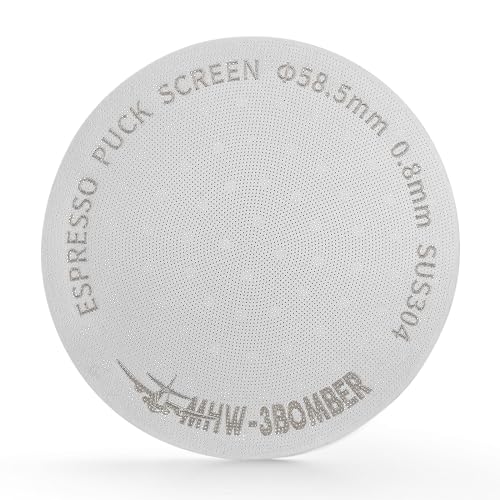 MHW-3BOMBER Puck Screen 58mm, 0.8mm Dicke Espresso Sieb für Siebträger, 180μm Edlstahl Espresso Puck Screen, Espresso Zubehör, Barista Zubehör, Filter für 58mm Portafilter Modell: FG5590-OS von MHW-3BOMBER