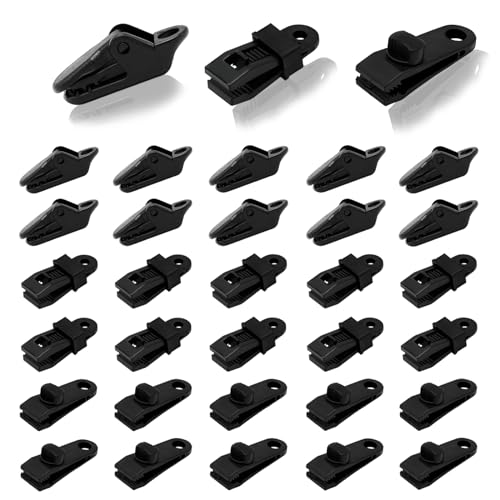 30 Stück Planenclips, Planenspanner Clip Hochleistungs Tarp Clip Clamp Kunststoff Zeltplanen Clips für Zelt Boots Abdeckplanen Sowie Sonnensegel und Werbebanner von MHYMX