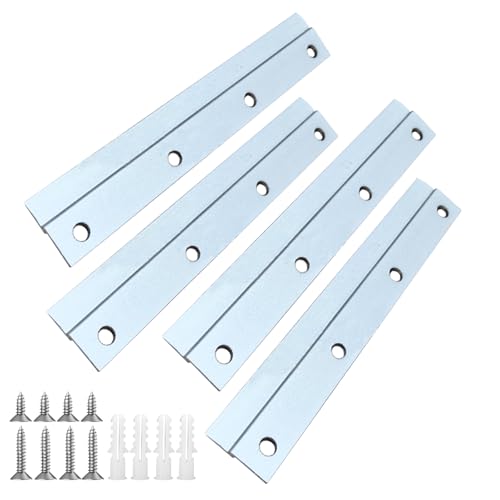 Z Klemmen zum Aufhängen, 4 Stück Bildaufhänger für Schwere Bilder 15cm Wandbefestigung Aufhängeschiene Z Profil Aluminium French Cleat für Bilder Spiegel Rahmen Z Klemmen zum Aufhängen, 4 Stück Bildaufhänger für Schwere Bilder 15cm Wandbefestigung Aufhängeschiene Z Profil Aluminium French Cleat für Bilder Spiegel Rahmen von MHYMX