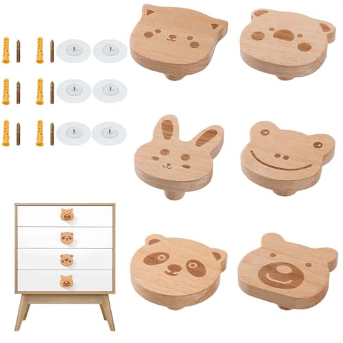 MHwan Möbelknöpfe Holz, 6 Stück süßer Tier schrankknöpfe aus Hochwertigem Massivholz mit Natürlicher Textur, die Eine Natürliche Atmosphäre Ausstrahlen Einer Natürlichen Dekoration Nahe Kommen MHwan Möbelknöpfe Holz, 6 Stück süßer Tier schrankknöpfe aus Hochwertigem Massivholz mit Natürlicher Textur, die Eine Natürliche Atmosphäre Ausstrahlen Einer Natürlichen Dekoration Nahe Kommen von MHwan