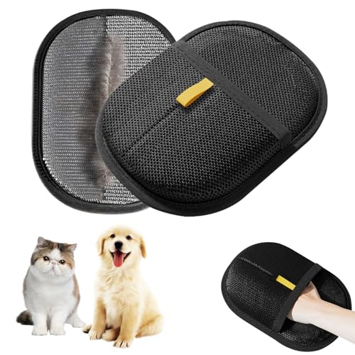 MHwan Tierhaarentferner Handschuh, 2 Stück Automatische Erfassung elektrostatischer Katzenhaarentferner, Verdickt, Keine Toten Ecken zur Haarentfernung, Leicht zu Reinigen und zu Verwenden von MHwan