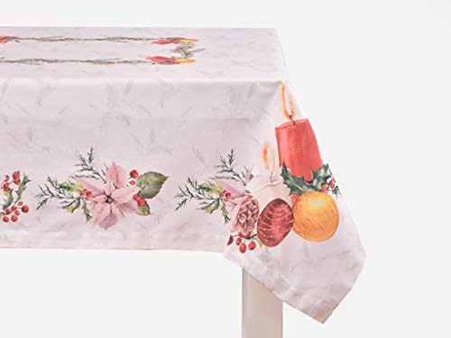 MI CASA Tischdecke mit natürlicher Blume, 150 x 250 cm von MI CASA