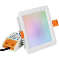Mi Light MiBoxer FUT064 RGB + CCT Deckenleuchte Quadratischer LED-Einbaustrahler 9W Multicolor RGB und Dual White 2,4 GHz RF von MI LIGHT