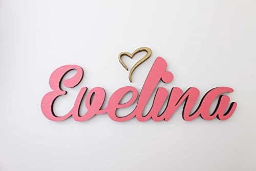 Baby wünschte Name für Namensschilder mit Herzdekoration für Baby-Raumdekoration Baby wünschte Name für Namensschilder mit Herzdekoration für Baby-Raumdekoration von MIA STUDIO