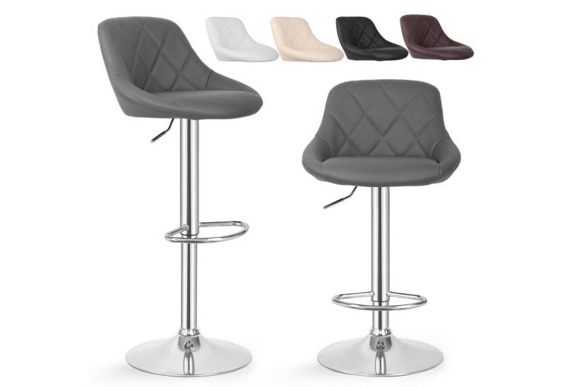 MIADOMODO Barhocker Barstuhl 2er Set mit Fußstütze Höhenverstellbar Kunstleder von MIADOMODO
