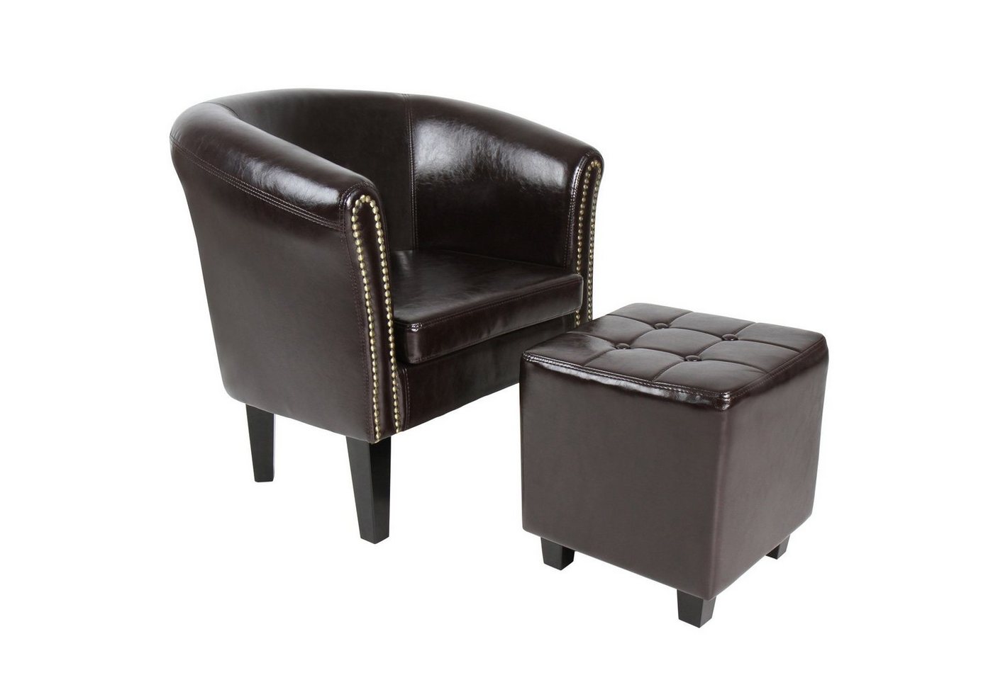 MIADOMODO Chesterfield-Sessel Chesterfield Sessel Hocker Loungesessel Clubsessel Cocktailsessel MIADOMODO Chesterfield-Sessel Chesterfield Sessel Hocker Loungesessel Clubsessel Cocktailsessel von MIADOMODO