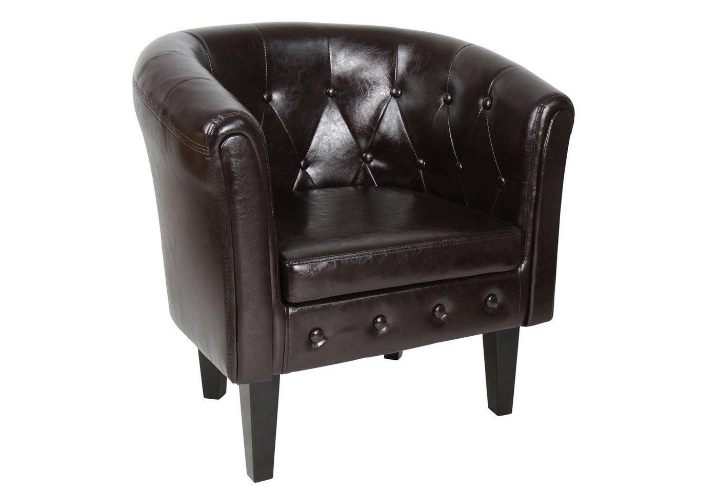 MIADOMODO Chesterfield-Sessel Chesterfield Sessel Loungesessel Clubsessel Cocktailsessel Sofa (1-St) von MIADOMODO