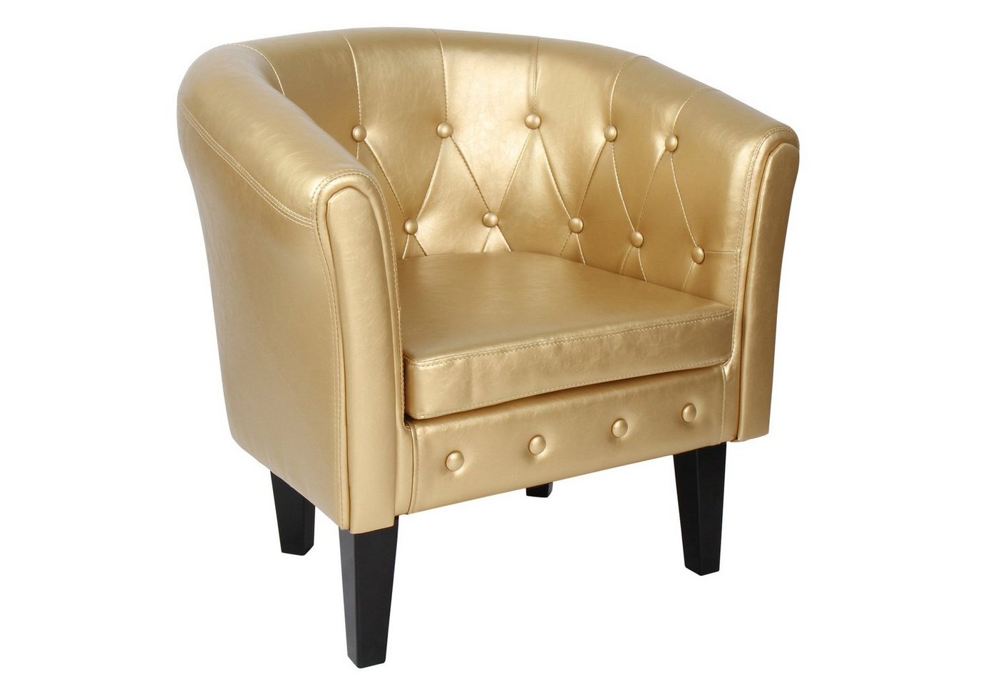 MIADOMODO Chesterfield-Sessel Chesterfield Sessel Loungesessel Clubsessel Cocktailsessel Sofa (1-St) von MIADOMODO