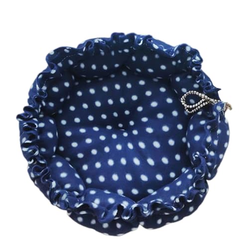 Plüsch-Schlafbett, rund, mit Kordelzug, verstellbar, für den Winter, weiche Matte für drinnen und draußen, für Kätzchen und Welpen Plüsch-Schlafbett, rund, mit Kordelzug, verstellbar, für den Winter, weiche Matte für drinnen und draußen, für Kätzchen und Welpen von MIADOSHINSE