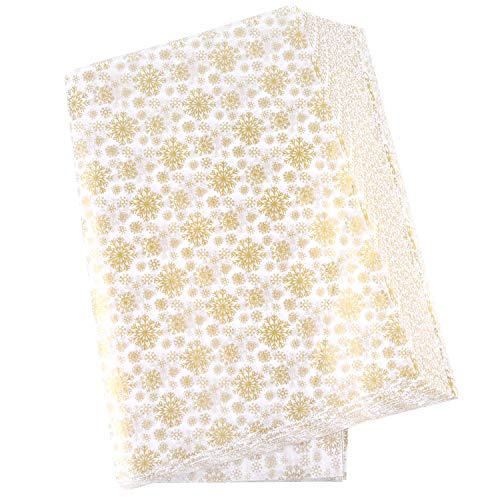 MIAHART 60 Gold Weihnachten Schneeflocke Seidenpapier 50 * 35cm Weihnachtspapier für DIY und Basteltaschen Dekorationen MIAHART 60 Gold Weihnachten Schneeflocke Seidenpapier 50 * 35cm Weihnachtspapier für DIY und Basteltaschen Dekorationen von MIAHART