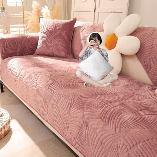 MIAHMO Sofa Überzug, Samt Sofabezug 1-4 Sitzer, Ecksofa L-Form, Rutschfest, Couch Bezüge, Sofadecke für Hunde, Pets Dog, Wohnzimmer von MIAHMO