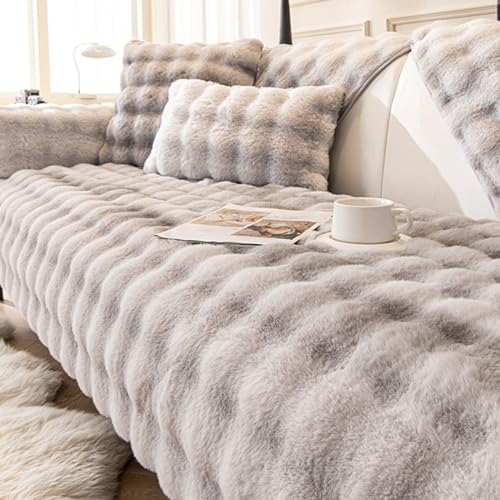 samt sofabezug 1 2 3 4 sitzer sofaschoner rutschfest für Hunde Pets Dog,grau couchbezug l form ecksofa für Wohnzimmer,Sofa Überwurfdecke Couch Cover Waschbar Sofaschutz,Sofa Überzug Sofaüberwurf( von MIAHMO