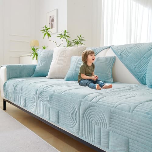 sofabezug samt 1 2 3 4 sitzer,weicher couchbezug,Sofa Überzug Sofaschoner rutschfest,couchbezug l form ecksofa für Hunde Pets Dog,couch bezug für Wohnzimmer,Sofa Covers,sofadecken für sitzfläche, von MIAHMO