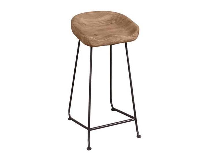 Barhocker 'Westend' Massivholz, Metall Akazie Modern Indien Indisch Barhocker 'Westend' Massivholz, Metall Akazie Modern Indien Indisch von MIAMÖBEL