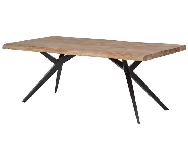 Esstisch 'Vanaja' 220x100 cm, Akazie/Antikschwarz, 56 mm Massivholz, Metall Akazie Modern Esstisch 'Vanaja' 220x100 cm, Akazie/Antikschwarz, 56 mm Massivholz, Metall Akazie Modern von MIAMÖBEL
