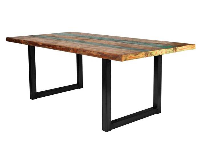 Esstisch 'Vanaja' 240x100 cm, Altholz/Antikschwarz Massivholz, Metall Recycletes Holz Modern Esstisch 'Vanaja' 240x100 cm, Altholz/Antikschwarz Massivholz, Metall Recycletes Holz Modern von MIAMÖBEL