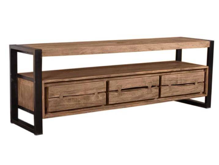 Lowboard 'Westend', 160 cm Massivholz, Metall Akazie Modern Indien Indisch von MIAMÖBEL