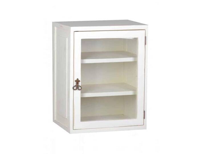 Mexico Hängeschrank Old White klein mit Glas - rechts Glas, Massivholz Pinie Landhaus Mexiko Möbel Mexikanisch Mexico Hängeschrank Old White klein mit Glas - rechts Glas, Massivholz Pinie Landhaus Mexiko Möbel Mexikanisch von MIAMÖBEL