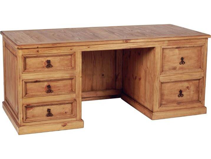 Mexico Schreibtisch Massivholz Pinie Landhaus Mexiko Möbel Mexikanisch von MIAMÖBEL