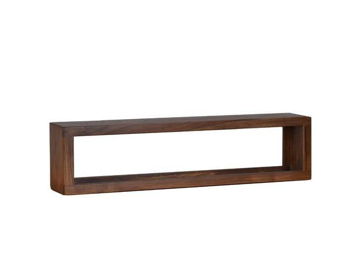 Wandregal Tamesi 80cm Massivholz Teak Modern von MIAMÖBEL