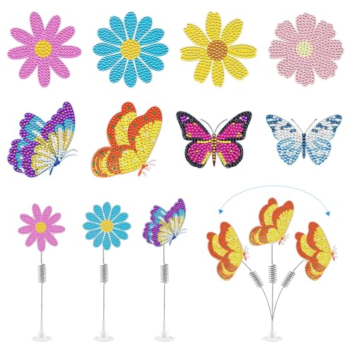 MIANRUII 8 Stück Schwingende Schmetterling Blume Diamant Kunst Set, Schmetterling Eisen Stapel Diamant Kunst Set, ideal für DIY-Liebhaber und Dekoration Liebhaber MIANRUII 8 Stück Schwingende Schmetterling Blume Diamant Kunst Set, Schmetterling Eisen Stapel Diamant Kunst Set, ideal für DIY-Liebhaber und Dekoration Liebhaber von MIANRUII