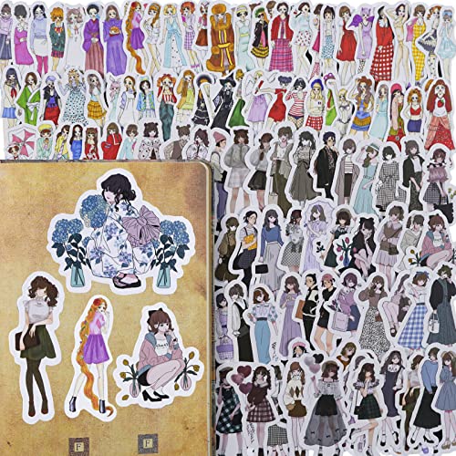 108 Stücke Scrapbook Aufkleber Mädchen und Frauen Aufkleber dekorative Aufkleber Umschlag Tagebuch, Scrapbook, Label Tagebuch, DIY Prozess von MIANRUII