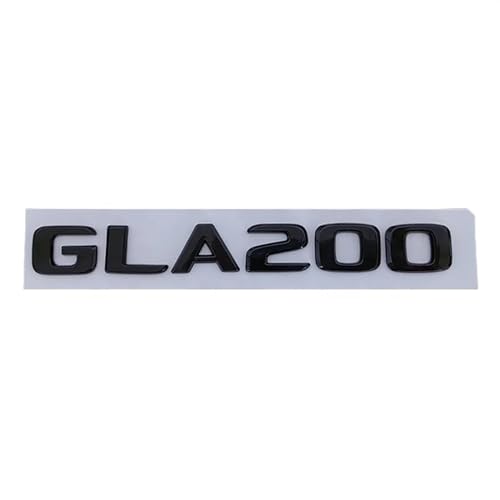 MIANXIAORUN 3D ABS Chrom GLA260 Logo GLA200 Emblem Buchstaben Aufkleber Auto Kofferraum Abzeichen Aufkleber kompatibel for Mercedes Benz GLA 200 X156 H247 Zubehör (Color : GLA200 Black) von MIANXIAORUN